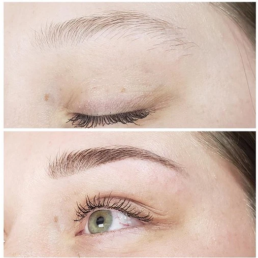 eyebrow tint before and after The Wax Factory
