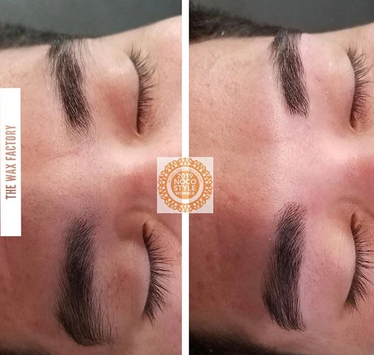 eyebrow wax before and after The Wax Factory